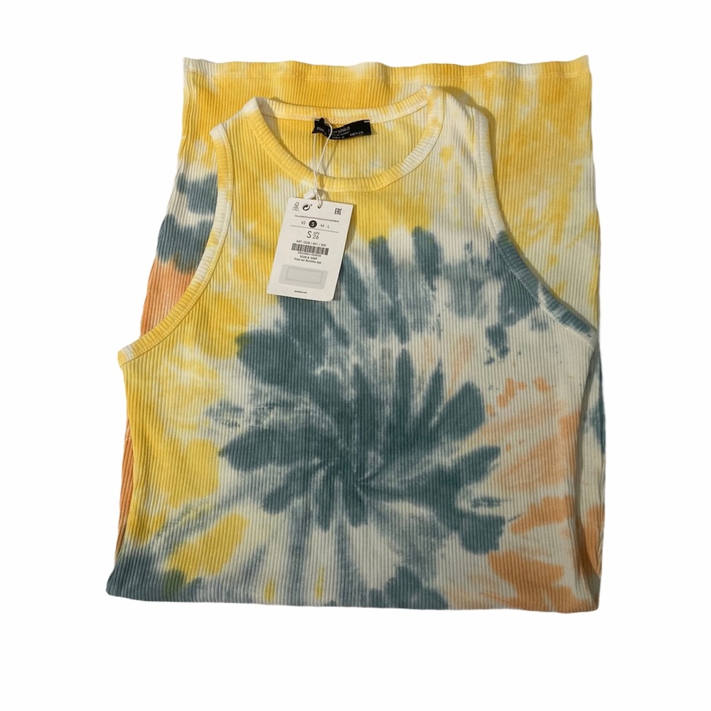 Nwt Bershka Tie Die Bodycon Dress